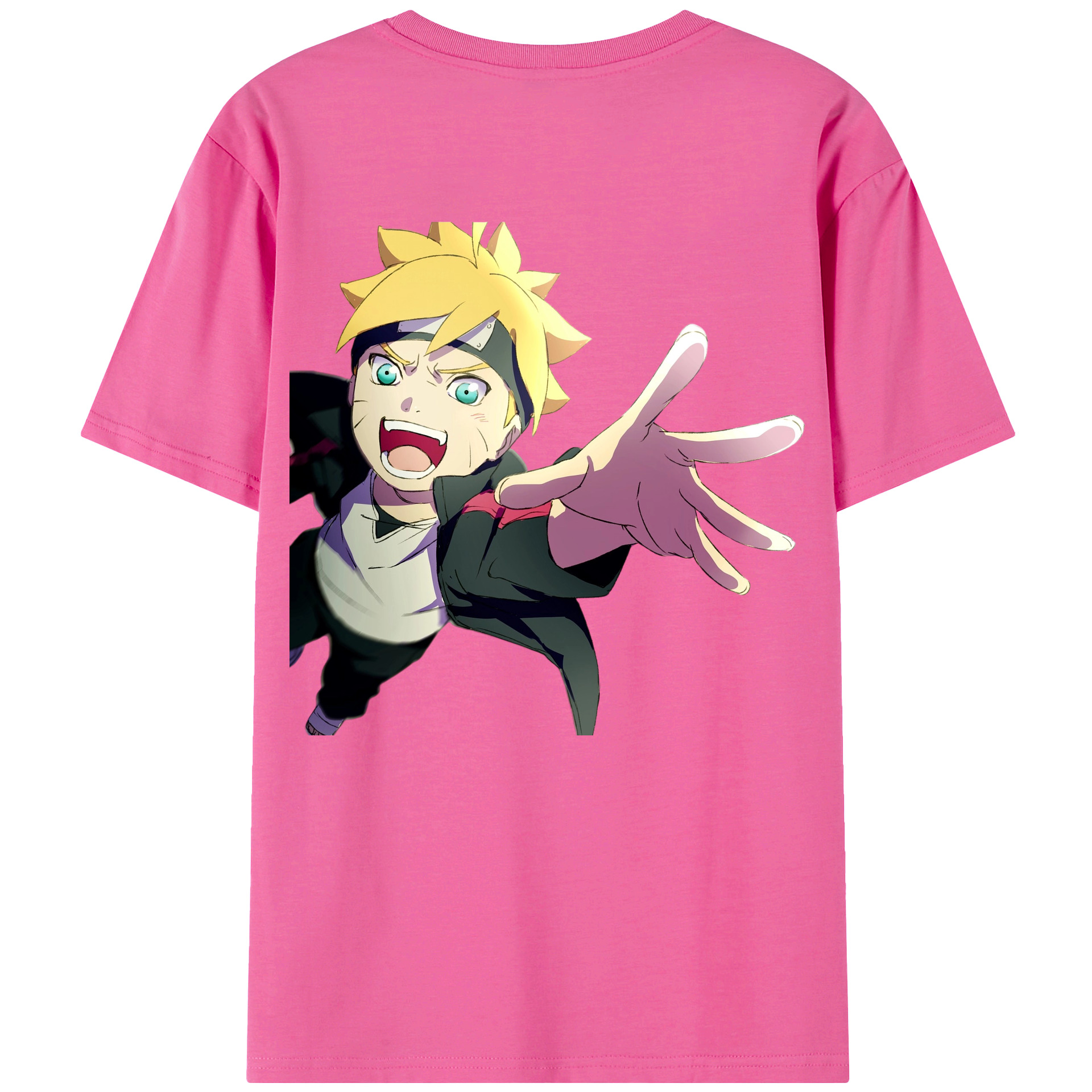（画像用） NARUTO -ナルト- うずまき ボルト Uzumaki Boruto レディース半袖Tシャツ(バックプリント)
